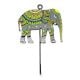Handpainted Elephant Design Iron Wall Hook with Traditional Indian Art